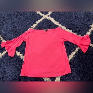 Boston Proper Vibrant Pink Long Sleeve Top